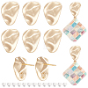 16Pcs Brass Stud Earrings Findings KK-BC0011-30-1