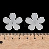 5-Petal Frosted Acrylic Bead Caps SACR-F016-01A-3