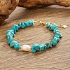 Elegant Bohemian Style Synthetic Turquoise Chip Beaded Bracelets WW5494-2-1