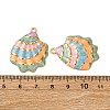 304 Stainless Steel Enamel Pendants X-STAS-L299-25G-06-3