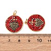 Brass Micro Pave Cubic Zirconia Rhinestone Pendants KK-C143-27G-3