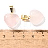 Natural Rose Quartz Pendants G-I311-A13-G-3