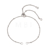 304 Stainless Steel Satellite Chain Slider Bracelet Making AJEW-JB01554-01-1