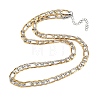 6MM 304 Stainless Steel Figaro Chain Necklaces for Women NJEW-G177-02GP-4