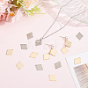 120Pcs 2 Colors 201 Stainless Steel Pendants STAS-BBC0010-53-4