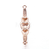 Brass Micro Pave Cubic Zirconia Links ZIRC-E136-02-3