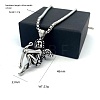 304 Stainless Steel Angel Pendant Punk Retro Necklaces for Men DL5553-6