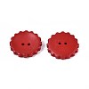 Spray Painted Natural Wood Buttons WOOD-T032-34D-2