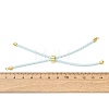Adjustable Round Braided Microfiber Leather Cord Bracelet Making KK-CBAC260-01G-23-3