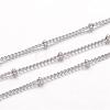 304 Stainless Steel Curb Chains CHS-K004-12P-0.4mm-1