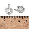 SHEGRACE Valentine's Day Brass Clear Cubic Zirconia Charms XGRQ4G760-688P-3