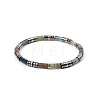 Bohemian Natural Indian Agate & Golden Synthetic Non-magnetic Hematite Beaded Stretch Bracelets for Women Men NY1304-10-1