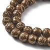 Electroplated Natural Lava Rock Beads Strands G-A251-E01-01D-3