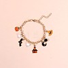 Halloween Alloy Enamel Charm Bracelets FS-WGDE872-02-1