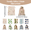 Kissitty 50Pcs 5 Style Cotton and Linen Packing Pouches ABAG-KS0001-02-12