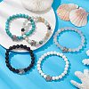 Natural & Synthetic Mixed Gemstone Stretch Bracelets for Women BJEW-JB10087-2