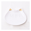 Cute Cat Head Ceramic Jewelry Plate PW-WG37703-01-5