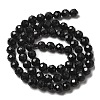 Natural Black Tourmaline Beads Strands LS-G-G927-46-7