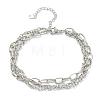 304 Stainless Steel Cable Chain Multi-strand Bracelets STAS-A051-05P-1