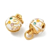 Alloy Enamel Christmas Bell Charms ENAM-B037-03G-02-2