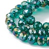 Transparent Electroplate Glass Beads Strands EGLA-F154-AB03-3