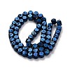 Electroplated Natural Lava Rock Beads Strands G-A256-C01-01F-3