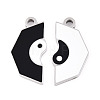304 Stainless Steel Enamel Split Pendants STAS-T074-01P-2