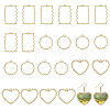 24PCS 3Style Golden Plated Alloy Pendants PALLOY-CA0002-49-1