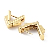 Triangle Rack Plating Brass Hoop Earrings for Women KK-Z038-19G-2