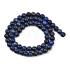 Dyed Natural Lapis Lazuli Round Beads Strands G-M169-6mm-05-3