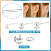 30Pairs 3 Styles 925 Sterling Silver Stud Earrings for Women EJEW-PH0002-09-2