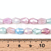 Anti-Tarnish Electroplate Glass Beads Strands X-GLAA-T025-13A-02-4