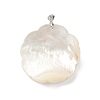 Natural White Shell Pendants BSHE-E029-03P-01-3