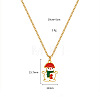 Christmas 304 Stainless Steel Enamel Pendant Necklaces FS-WGDAA96-14-1