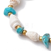 Summer Beach Synthetic Turquoise Chip & Shell Beaded Bracelets for Women BJEW-JB10286-3