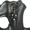 Natural Obsidian Beaded Dangle Earrings EJEW-JE07215-01-5