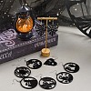 8 Pairs 8 Styles Halloween Spider Web & Witch & Cat & Skull Acrylic Dangle Earrings for Women EJEW-SC0001-36-4