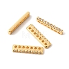 Brass Micro Pave Clear Cubic Zirconia Spacer Bars KK-Z149-03G-1