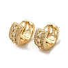 Brass Micro Pave Cubic Zirconia Hoop Earring EJEW-L271-20KCG-04-1