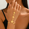 Vintage Flower Brass Link Ring Bracelets XK9574-2-2