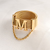 304 Stainless Steel Wide Band Finger Rings WG20EAC-01-1