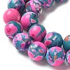 Dyed Synthetic Imperial Jasper Beads Strands G-C168-02A-4