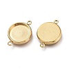 Ion Plating(IP) 304 Stainless Steel Cabochon Connector Settings STAS-I161-03E-G-2