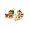 Brass Micro Pave Cubic Zirconia Pendants KK-C115-03B-03G-2
