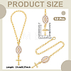 12Pcs Oval with Virgin Mary & Cross Alloy & Iron Pendant Decoration HJEW-NB0002-30B-2