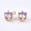 Transparent Glass Charms GLAA-T007-17C-2