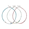 Natural Mixed Stone Faceted Round and Dyed Malaysia Jade & Pearl Beaded Necklaces with Brass Micro Pave Clear Cubic Zirconia Cross NJEW-JN05975-2