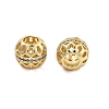 Brass Micro Pave Cubic Zirconia European Beads KK-Q006-46G-2