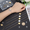 10Pcs 2 Colors 304 Stainless Steel Paperclip Chain Satellite Chain Bracelet Making BJEW-SP0001-31-3