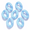 Opaque Spray Painted Acrylic Linking Rings OACR-S036-001B-I10-3